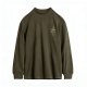 Women's Olive High Neck Top with Delicate Flower Embroidery